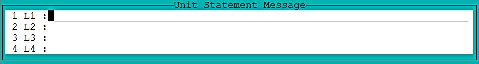 Unit Statement Message